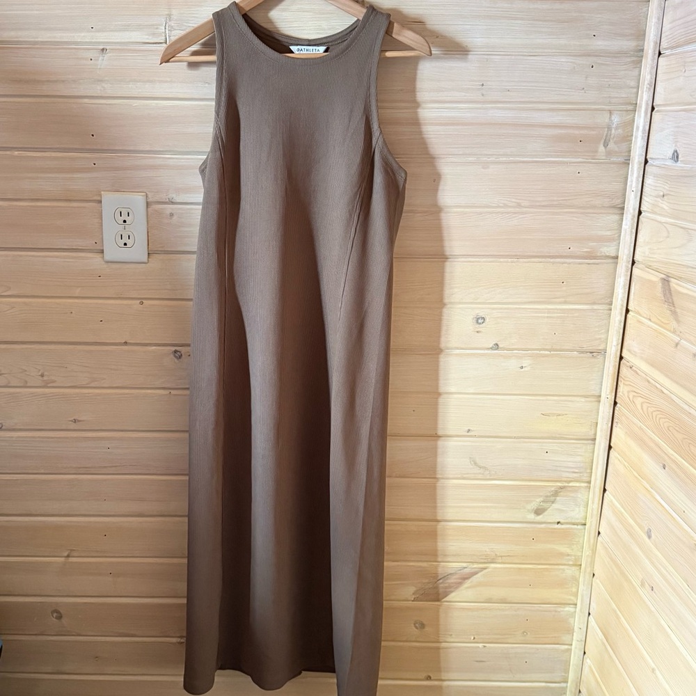 NWT Athleta Softest Rib Midi Tank Dress Sz M